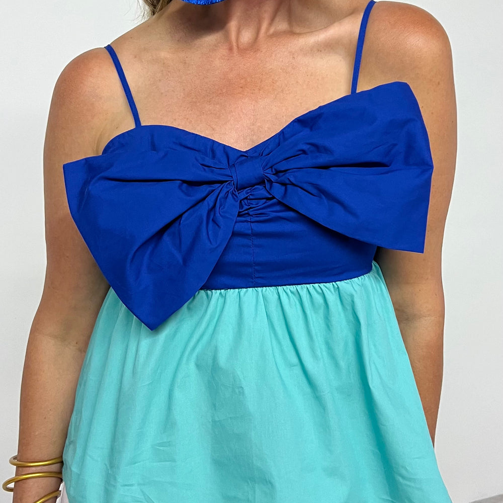 Eloise Bow Top (Blue)