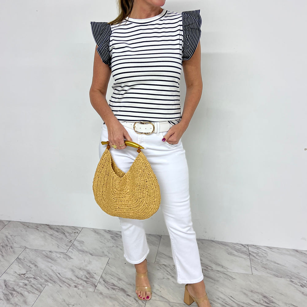 
                  
                    Augusta Stripe Top (Navy)
                  
                