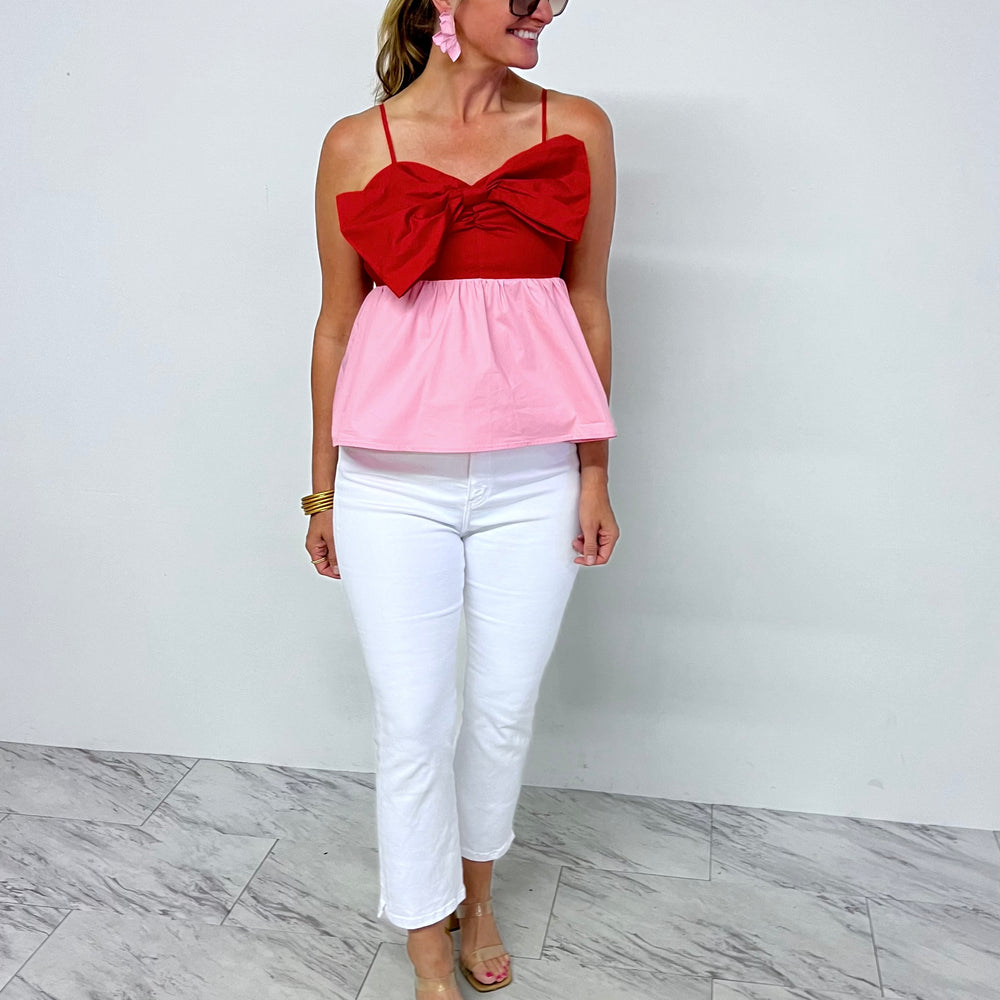 Eloise Bow Top (Red)