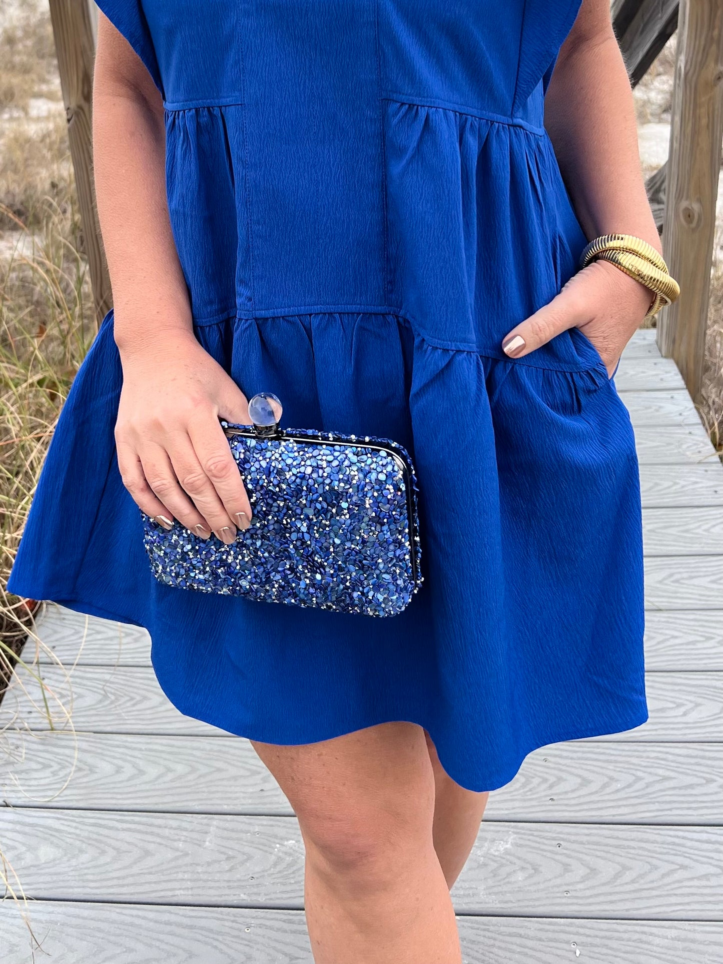 Georgette Beaded Clutch - FINAL SALE