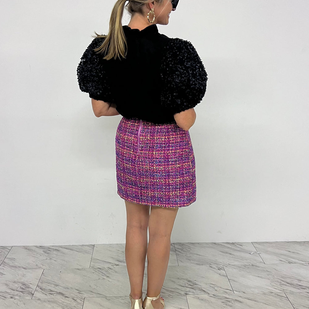 Gossip Glamour Tweed Skirt-FINAL SALE