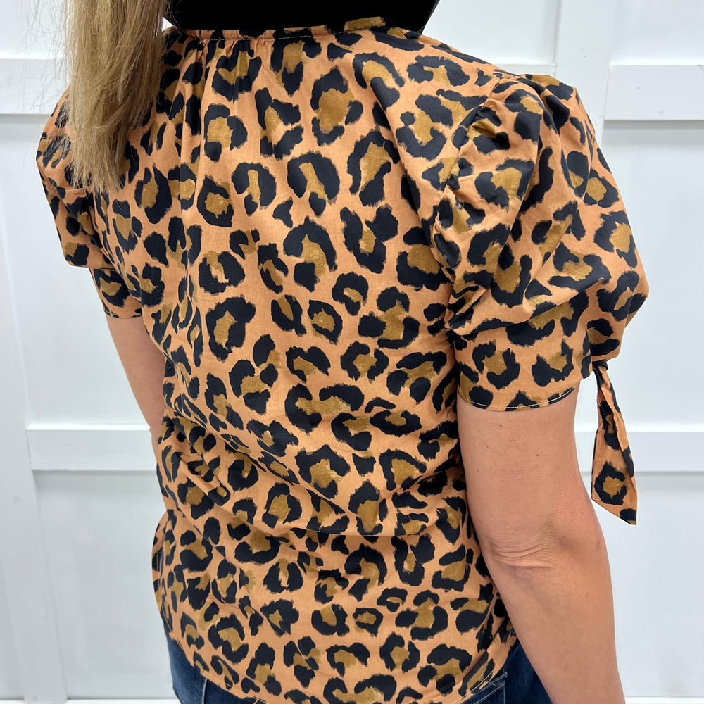 
                  
                    Chandler Cheetah Tie Sleeve Top
                  
                