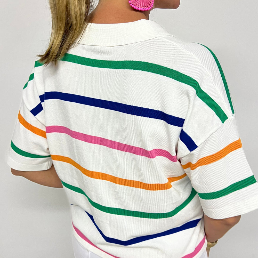 
                  
                    Captiva Collar + Striped Top
                  
                