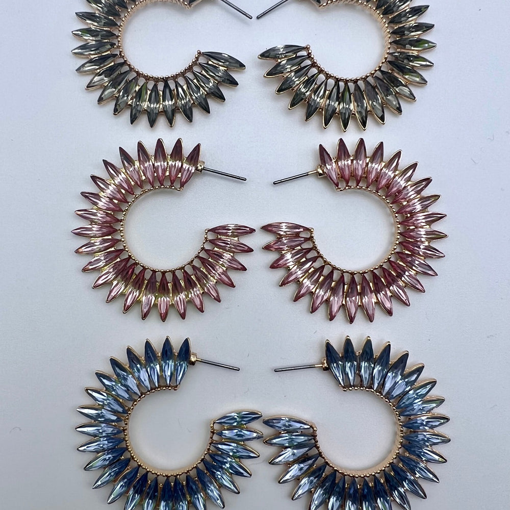 Kyle Crystal Hoop Earrings