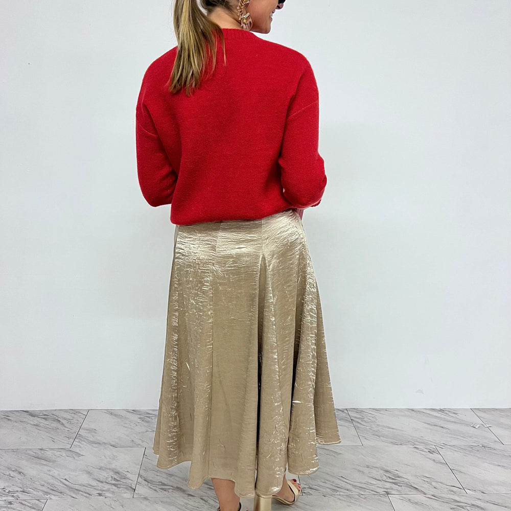 Champagne Toast Midi Skirt