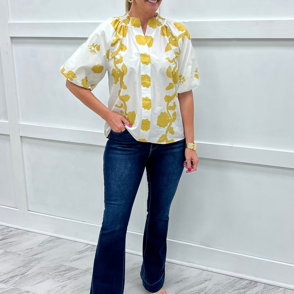 Golden Sunshine Flower Top