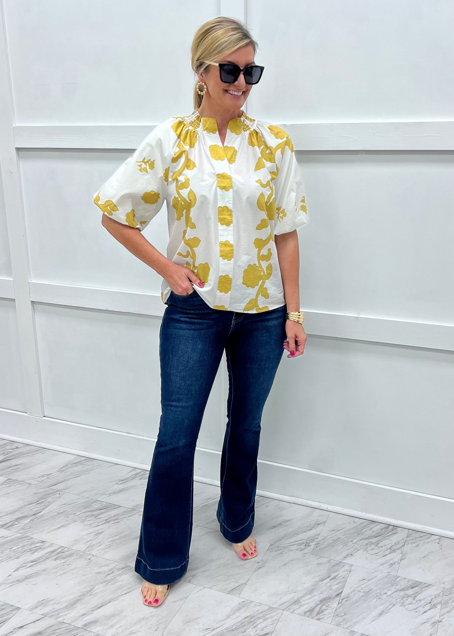 Golden Sunshine Flower Top