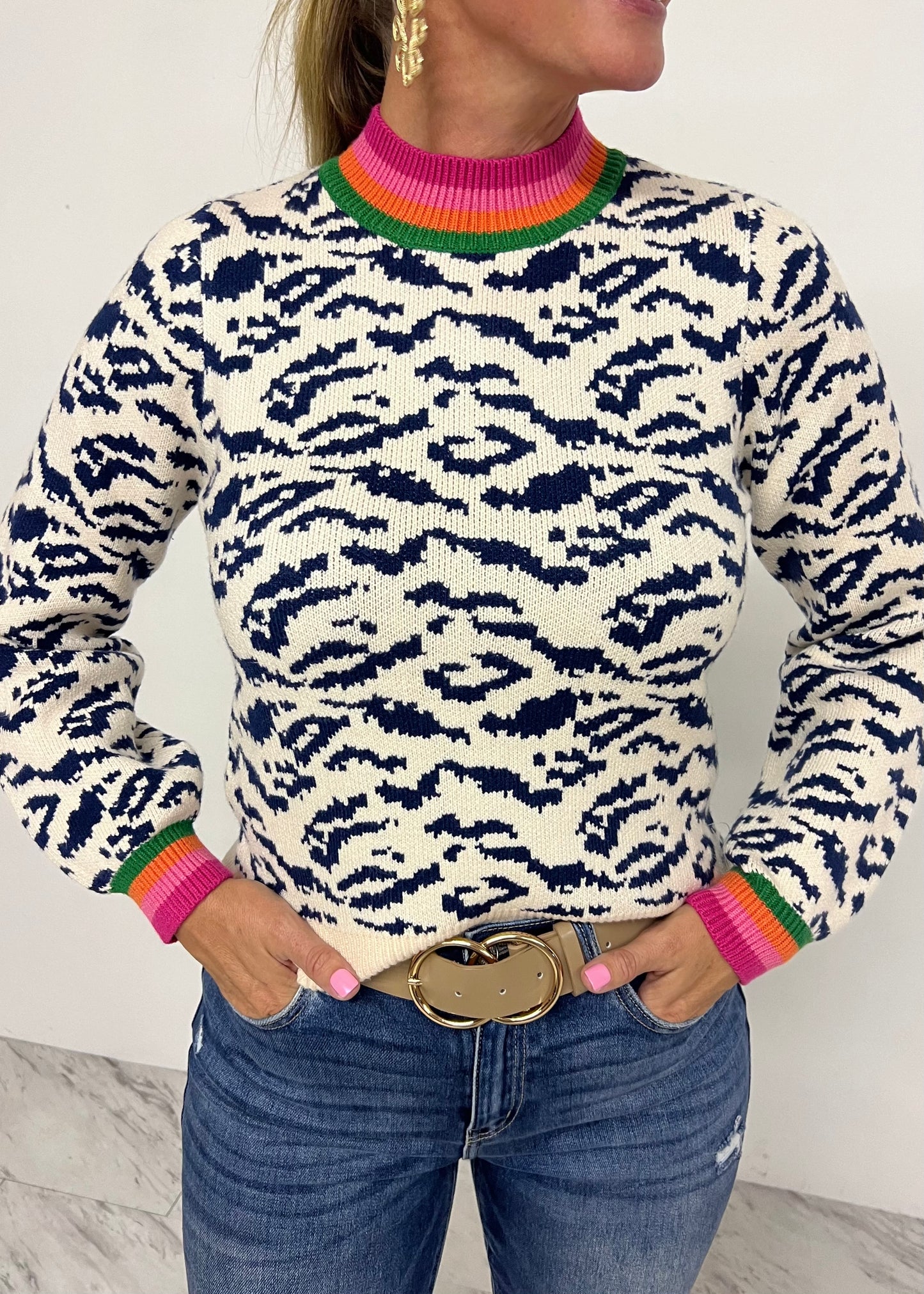 Graham Pattern + Stripe Sweater