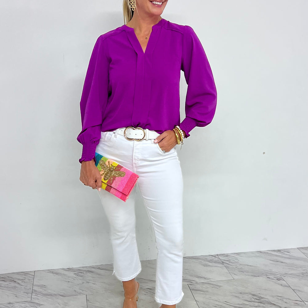 
                  
                    Chances Are V.Neck Top (Magenta)
                  
                