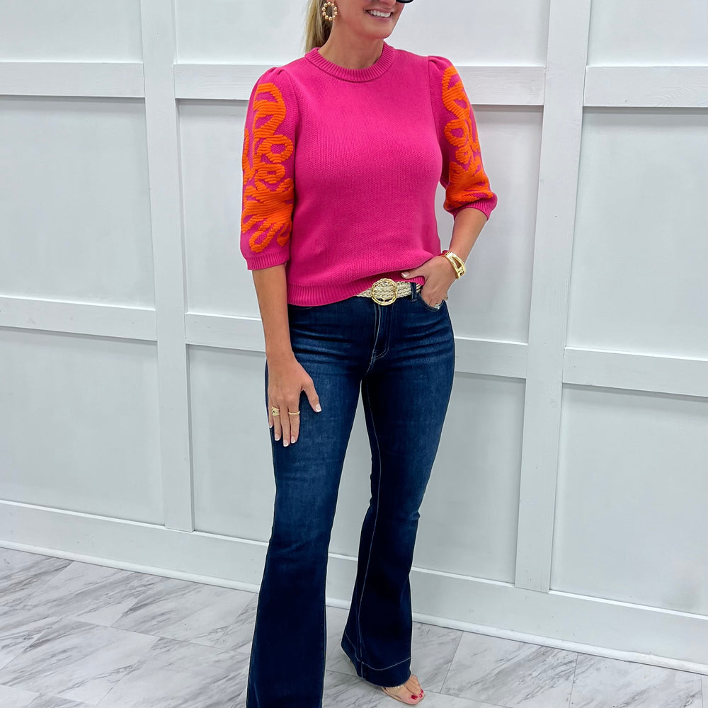 Flourish Embroidered Detail Sweater