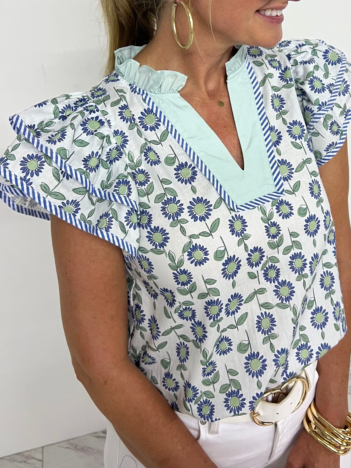 Summer Flair Floral Top-FINAL SALE