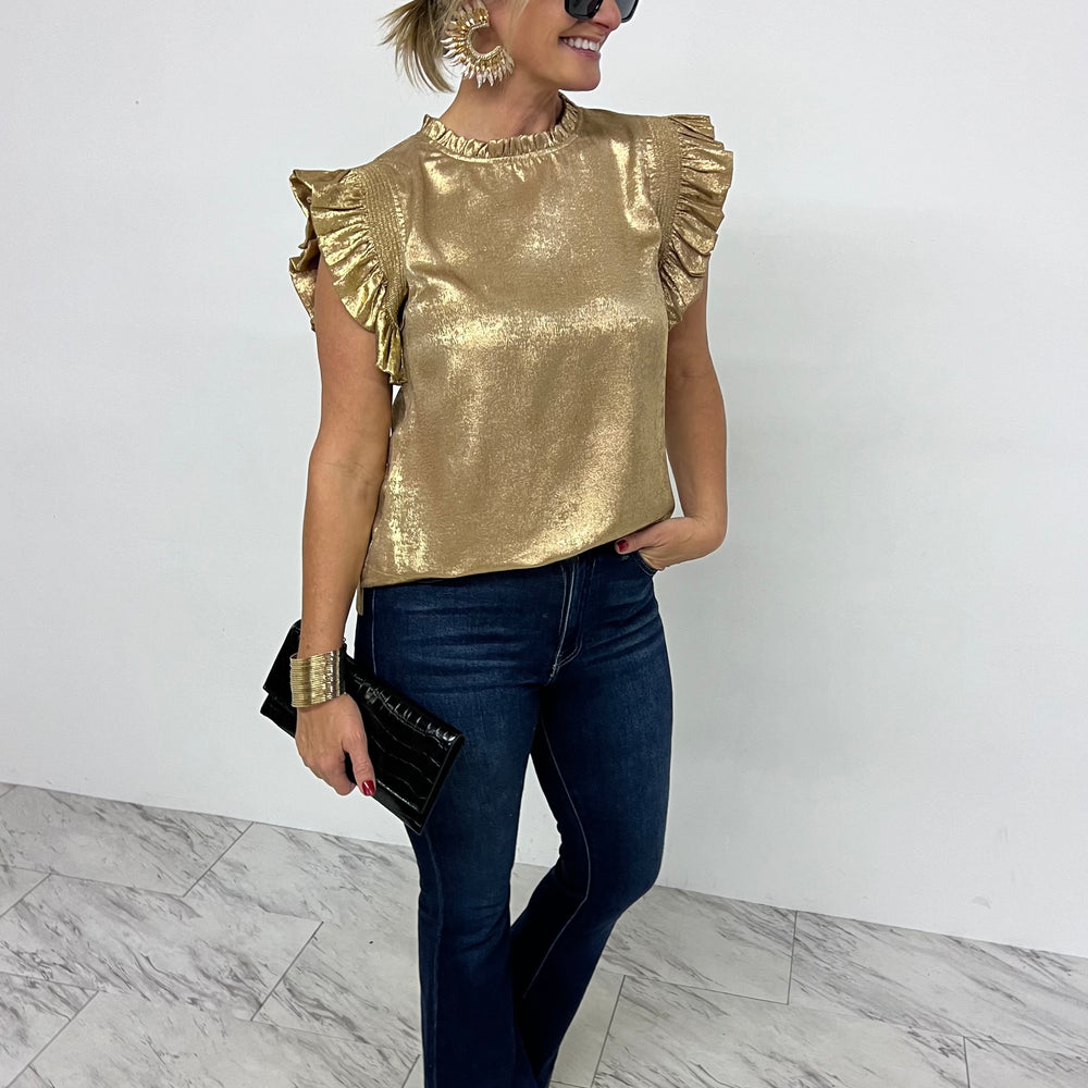 
                  
                    Sparks Fly Gold Shimmer Top
                  
                