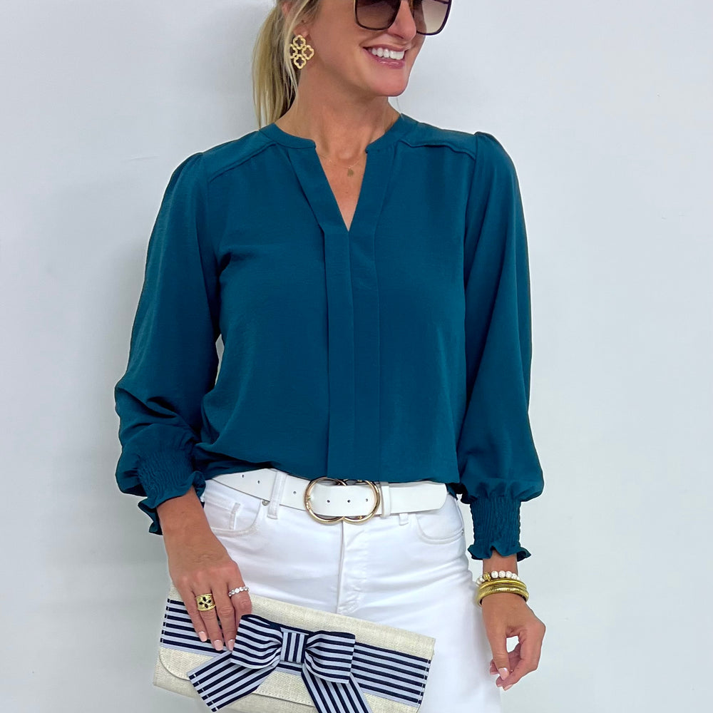 
                  
                    Chances Are V.Neck Top (peacock)
                  
                