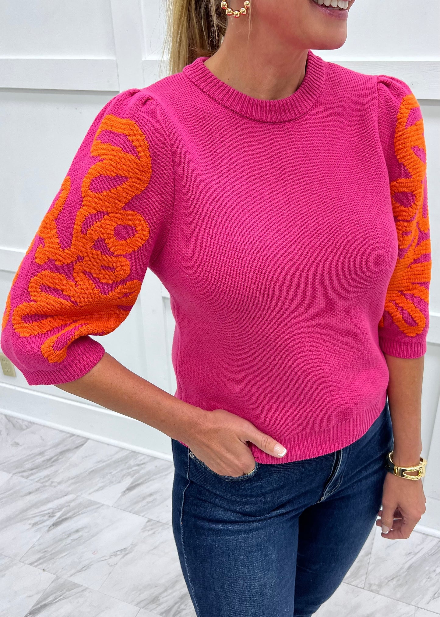 Flourish Embroidered Detail Sweater