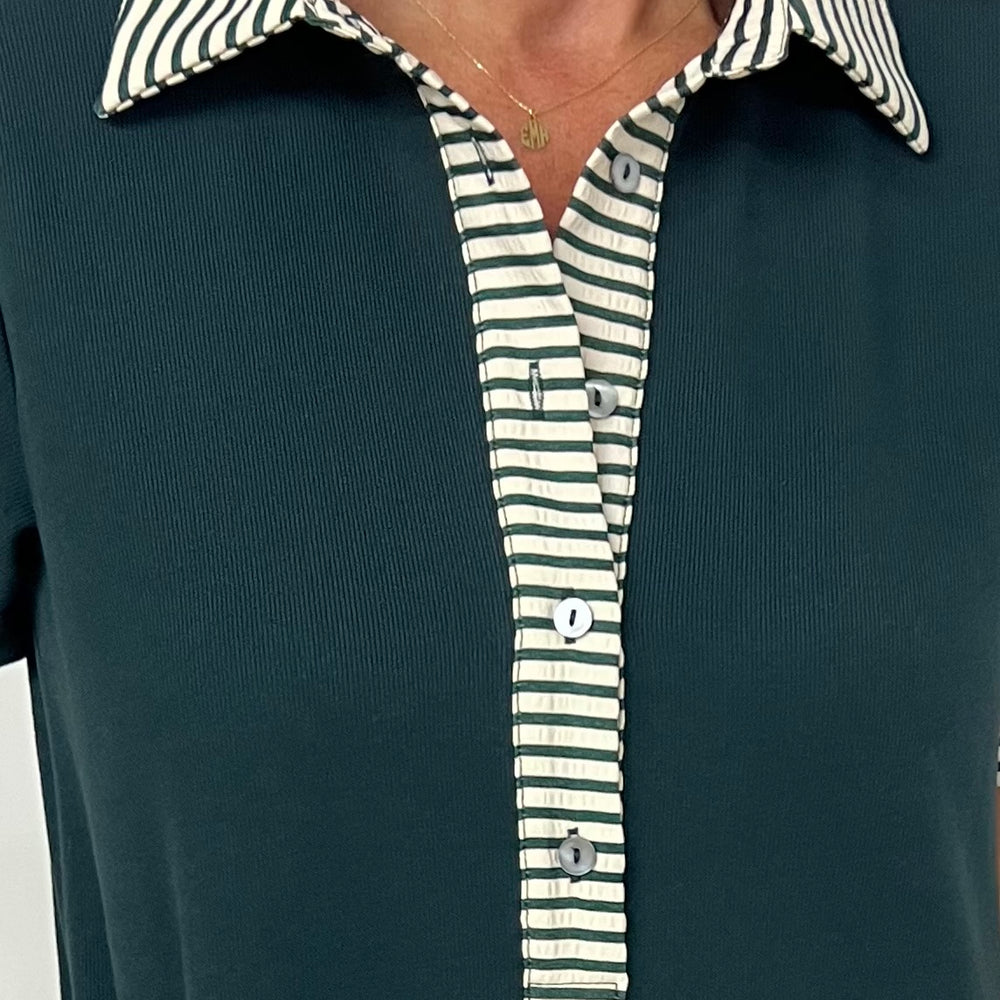 
                  
                    Waverly Stripe Detail Dress (Green)
                  
                