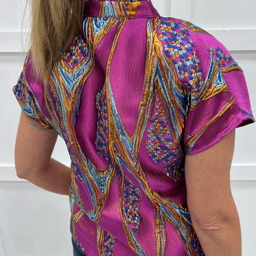 
                  
                    Dahlia Vibrant Pattern Top
                  
                