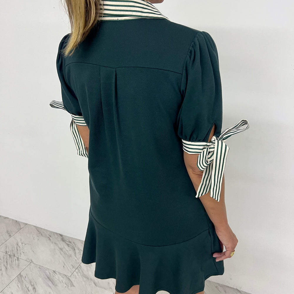 
                  
                    Waverly Stripe Detail Dress (Green)
                  
                