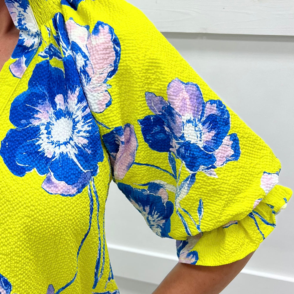 
                  
                    Alayna Floral + Scallop Top (Lime)
                  
                