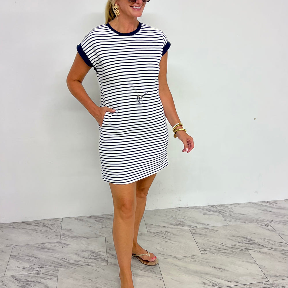Ryder Stripe Elastic Waist Dress