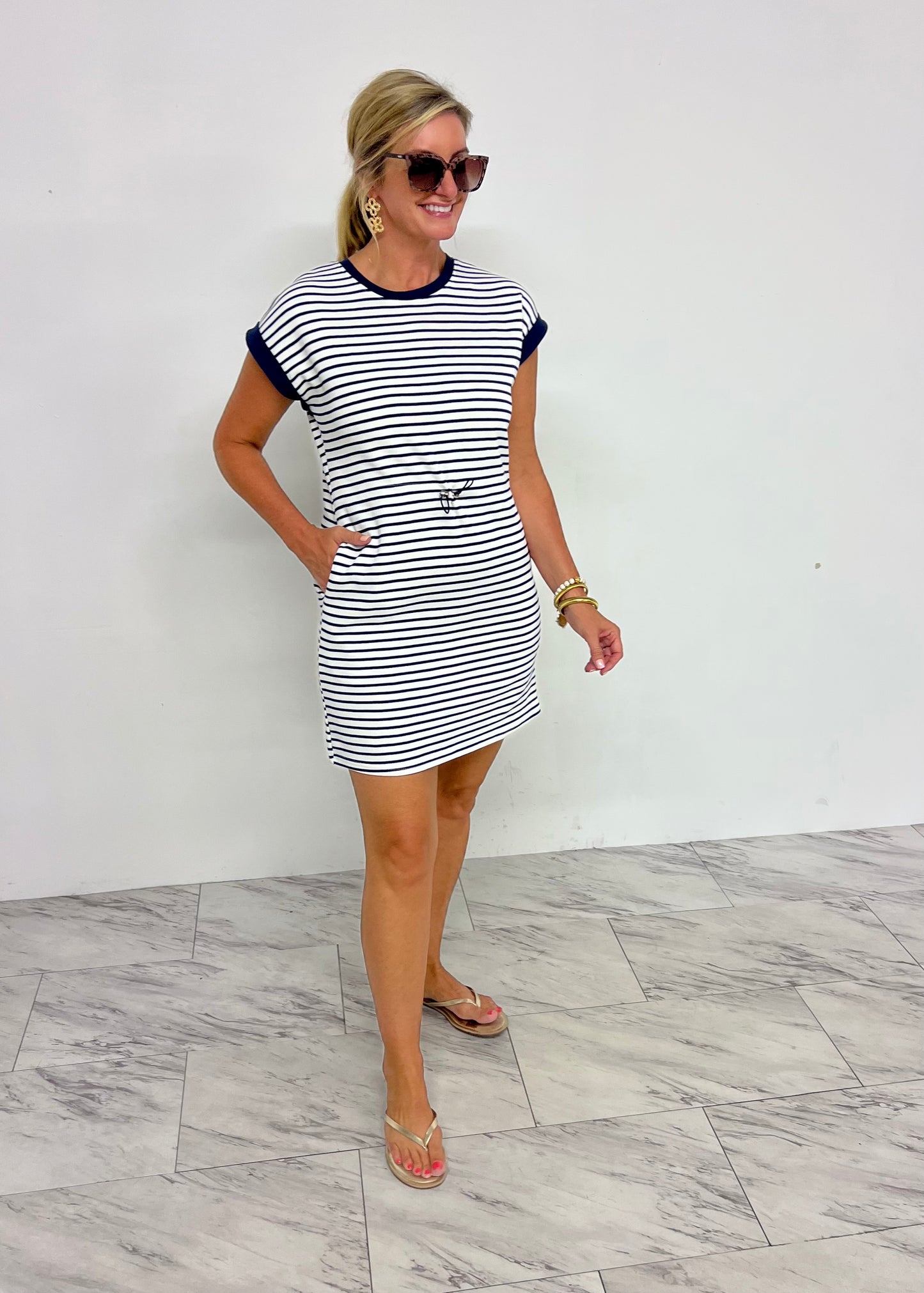 Ryder Stripe Elastic Waist Dress