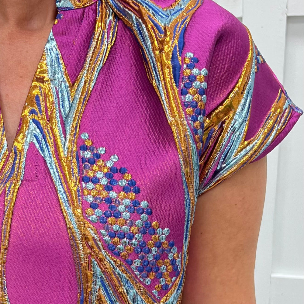 Dahlia Vibrant Pattern Top