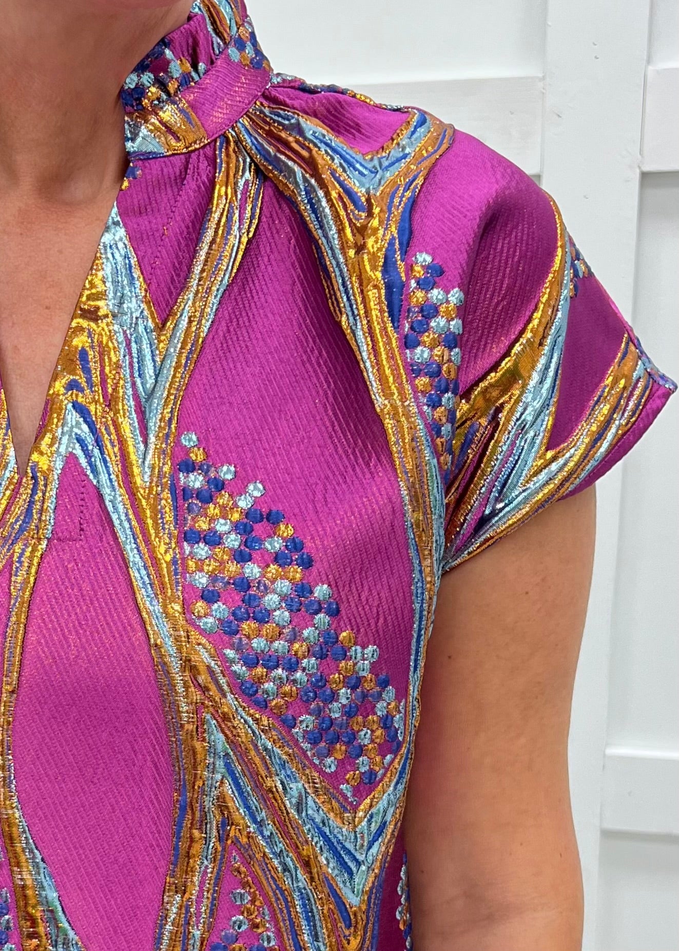 Dahlia Vibrant Pattern Top