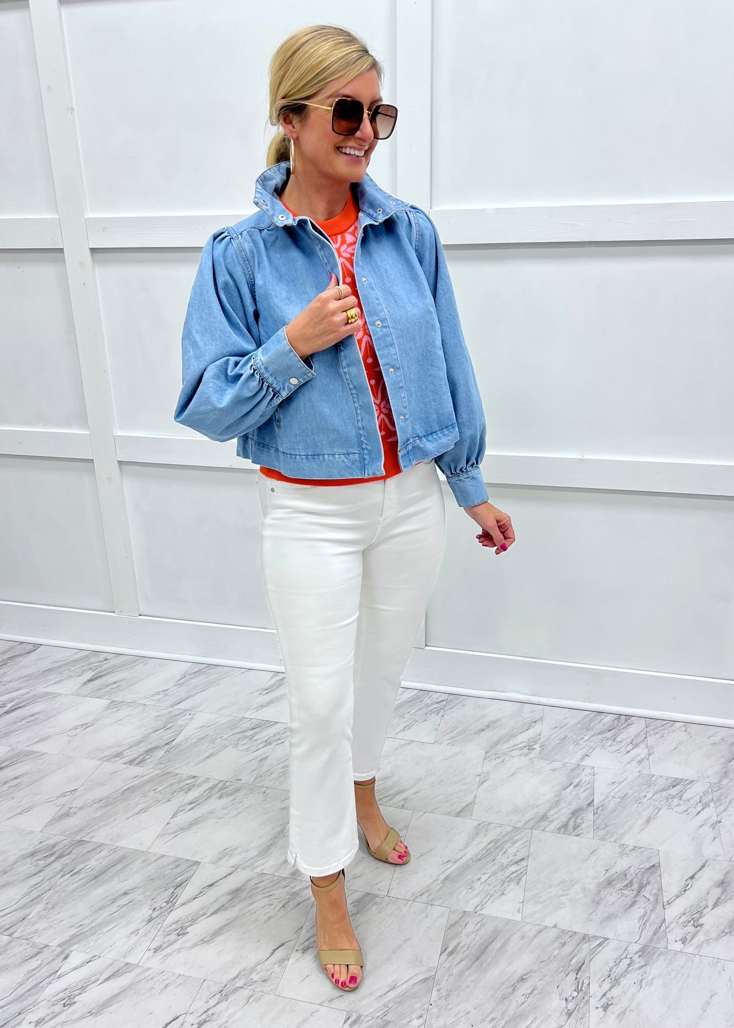 Evelyn Short Sleeve Pattern Sweater