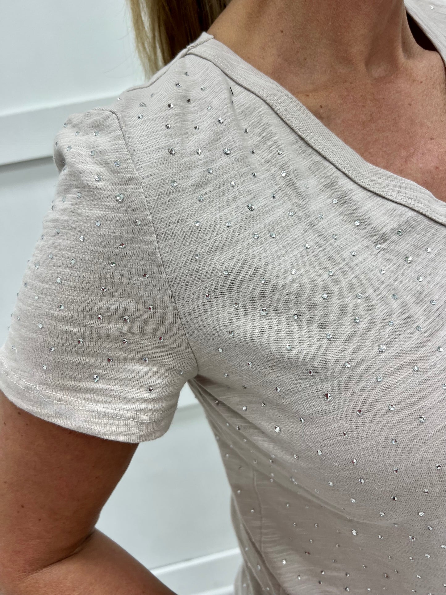 Sophia Studded Top (Grey)