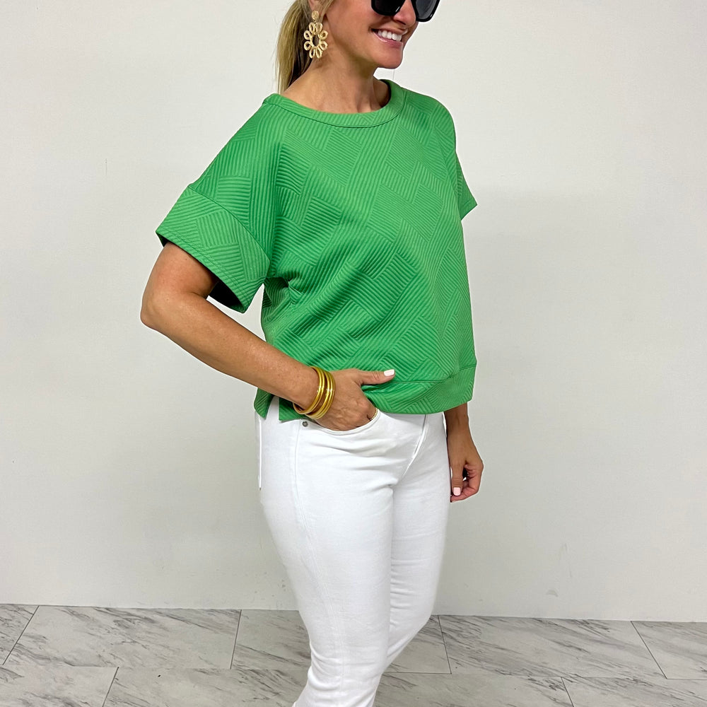 Greer Green Textured Top