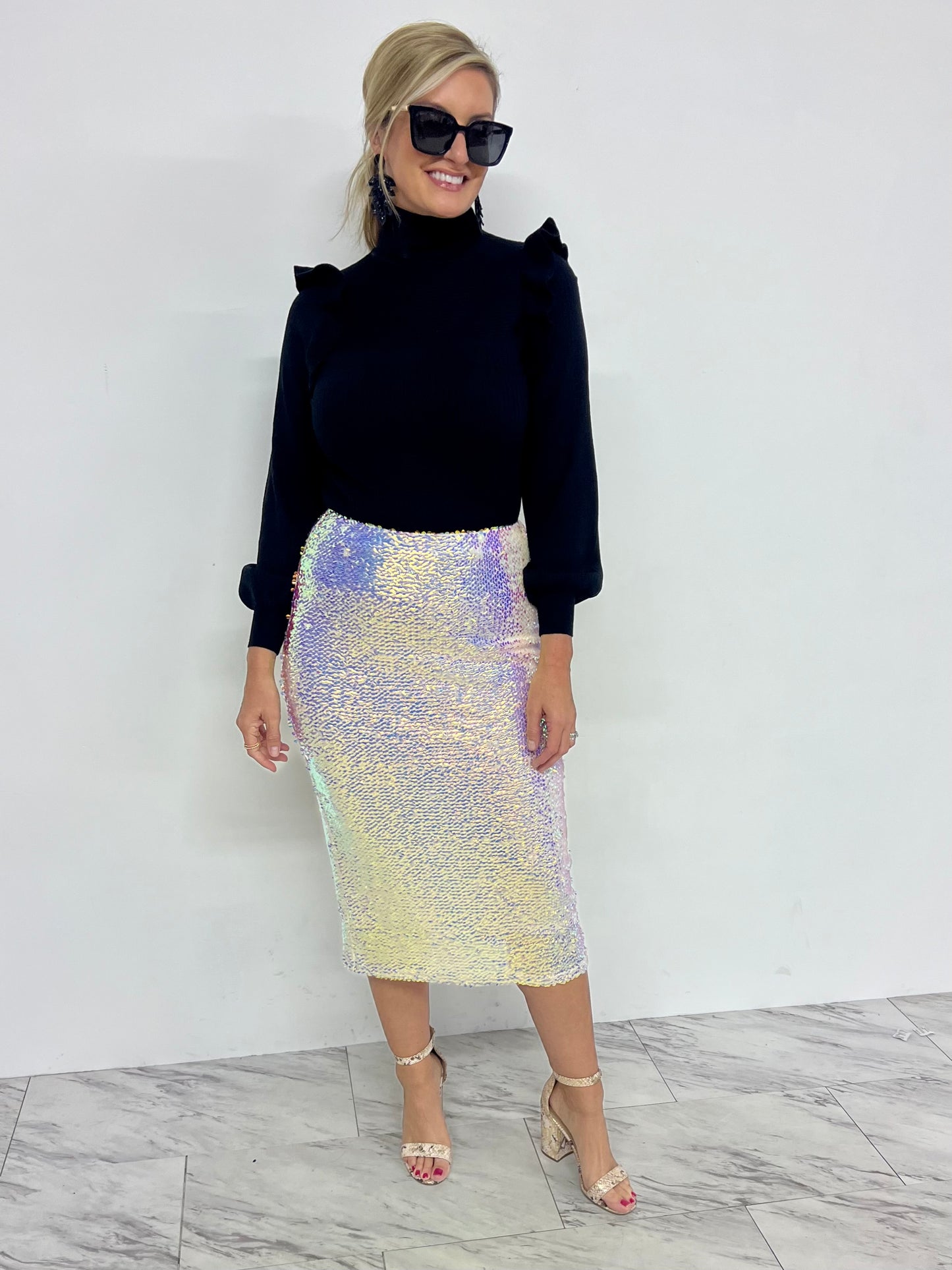 Glamour Glimmer Sequin Skirt