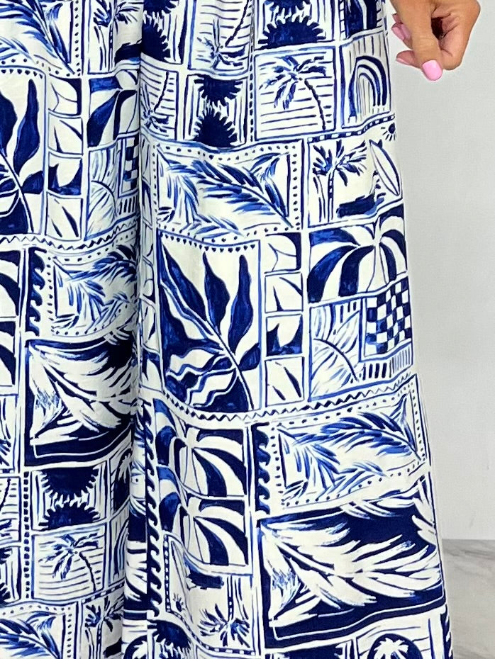 
                  
                    Bailey Blue Print Pants
                  
                