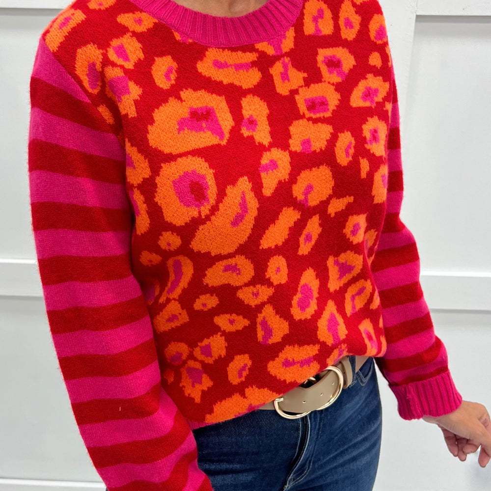Style Spotting Leopard Mix Sweater
