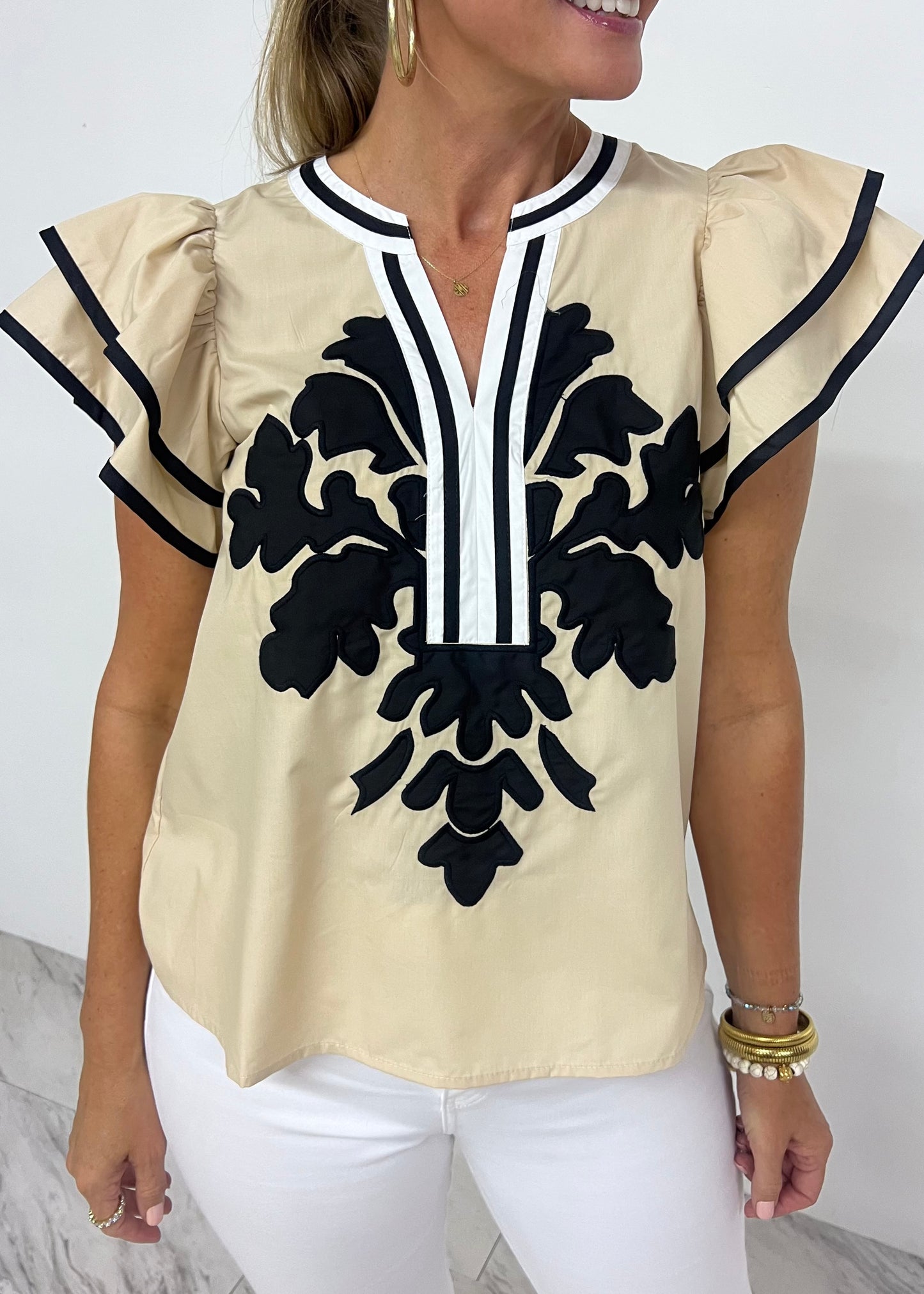 Amaya Flutter Sleeve Top