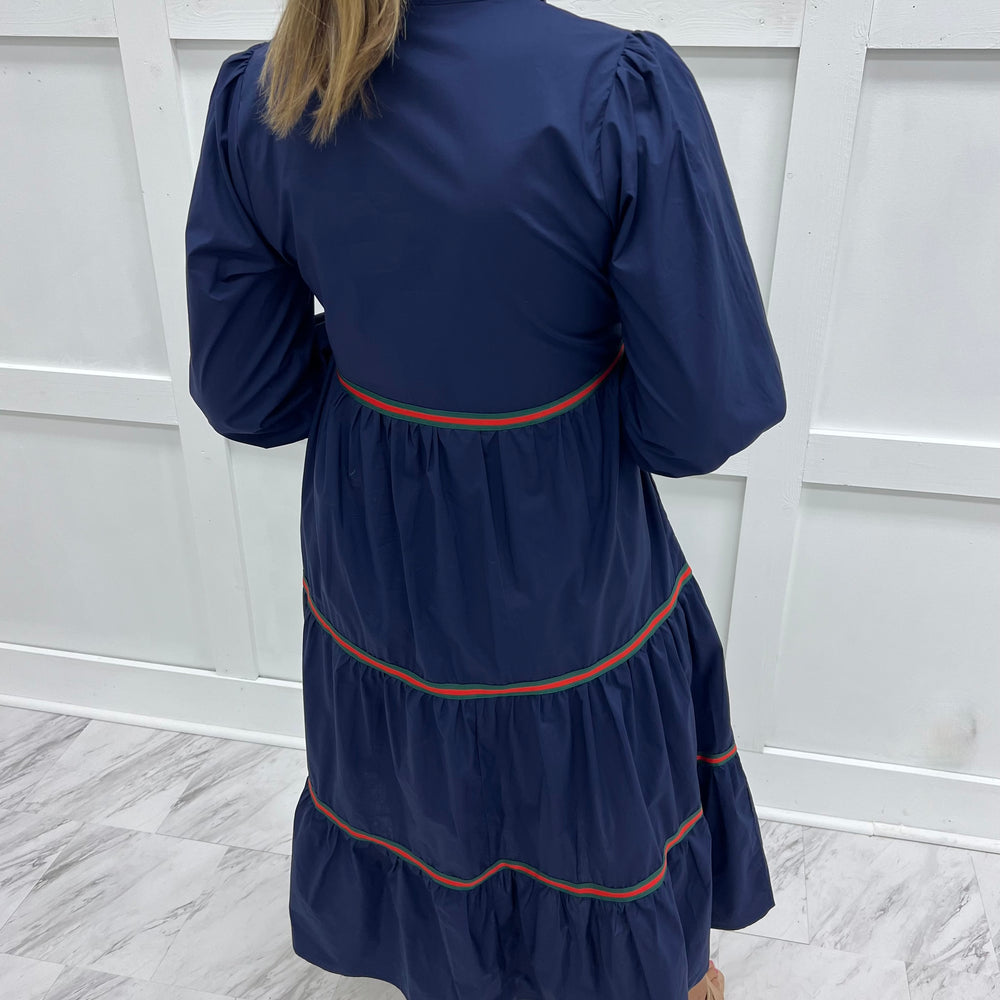 
                  
                    Natalie Navy Blue Midi Dress
                  
                