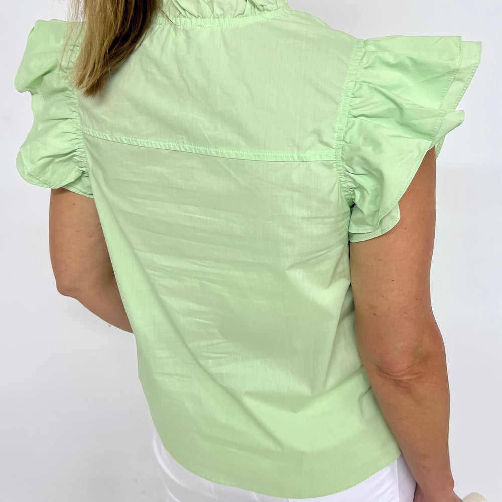 
                  
                    Delaney Green Ruffle Sleeve Top
                  
                