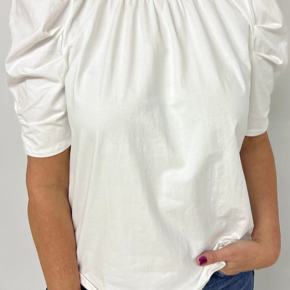 Alys White Smocked Top