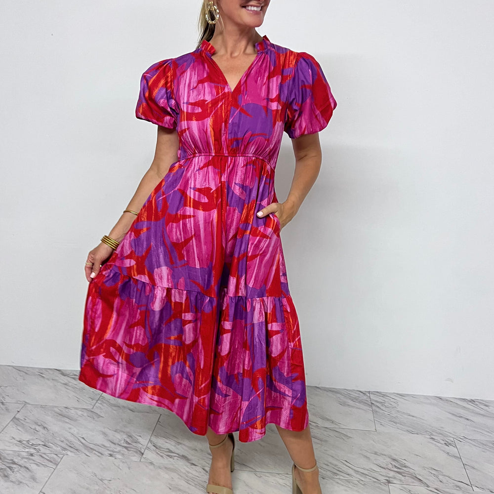 Summer Swirl Midi Dress