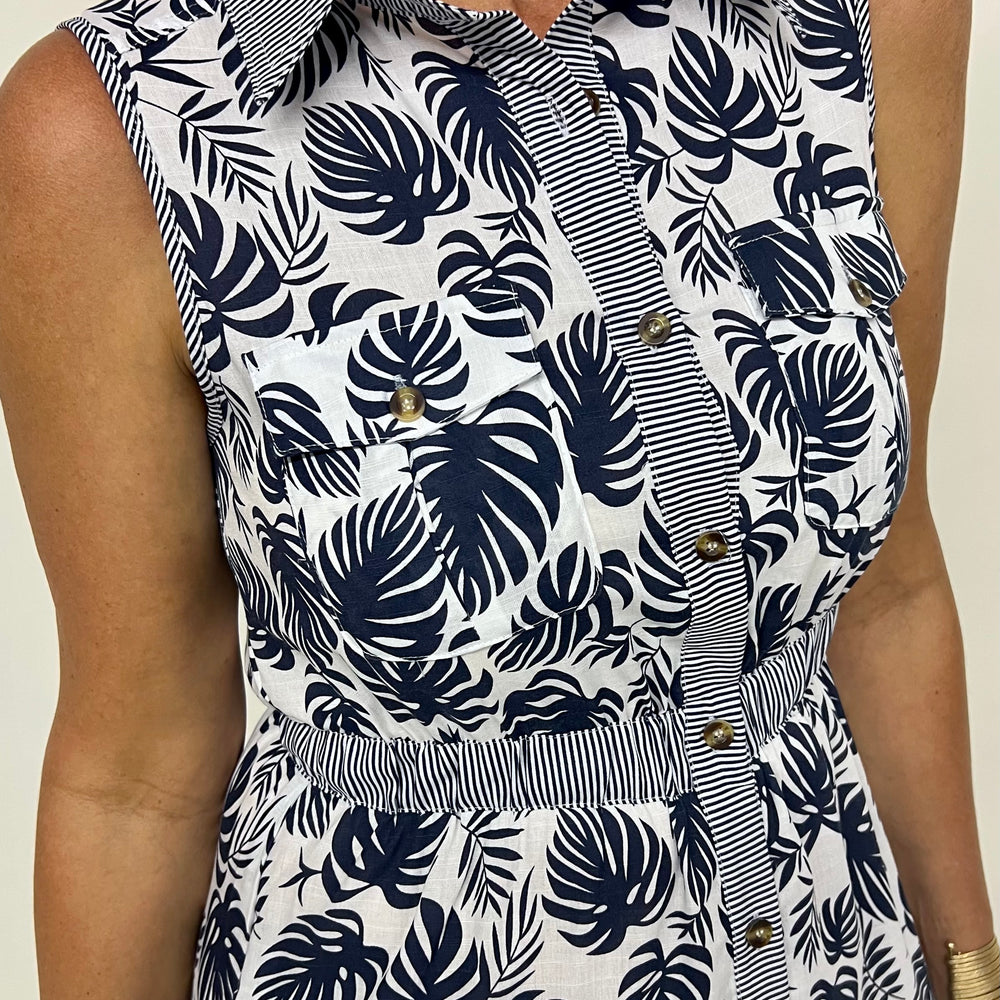 Midnight Palm Maxi Dress