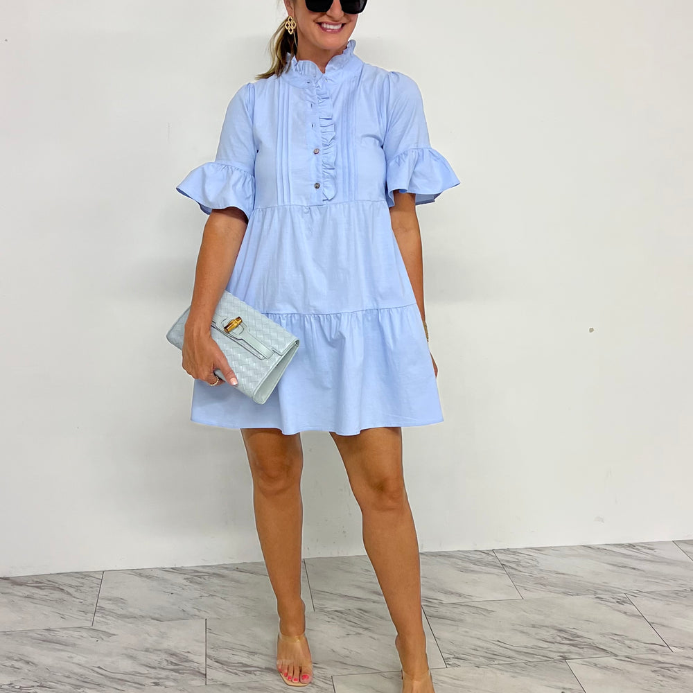 Summer Sky Ruffle Detail Dress