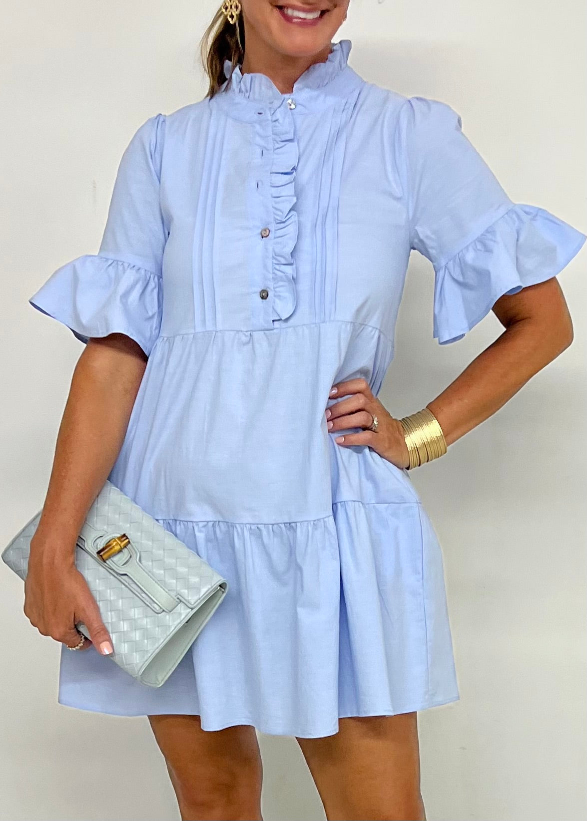 Summer Sky Ruffle Detail Dress