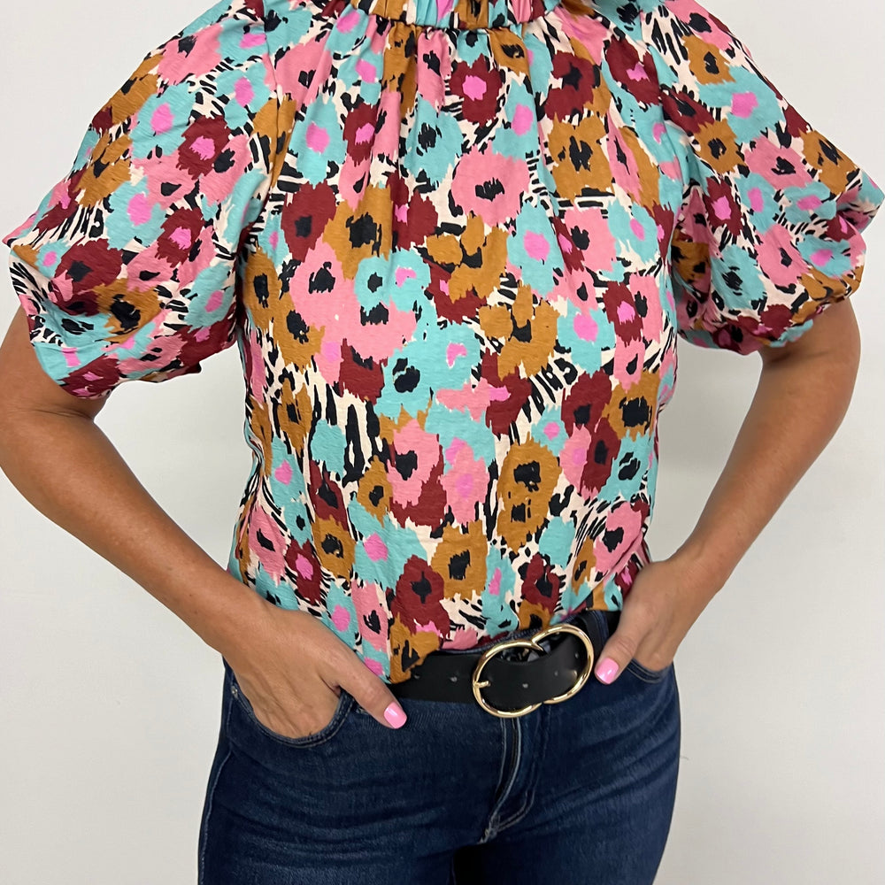 
                  
                    Wildflower Print Top -FINAL SALE
                  
                