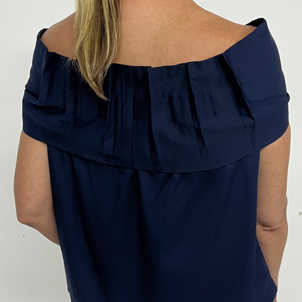 
                  
                    Mika Bow Off The Shoulder Top (Navy)
                  
                