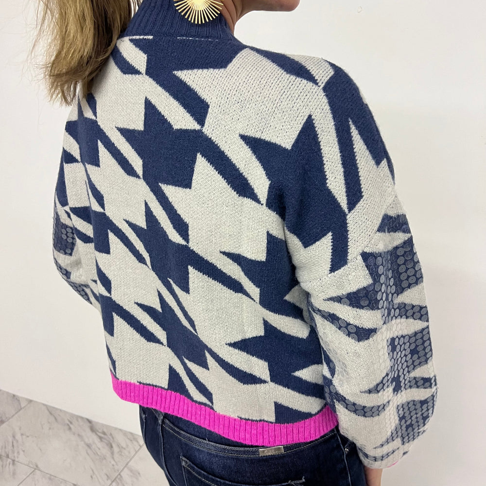 
                  
                    Capri Sequin + Houndstooth Sweater
                  
                