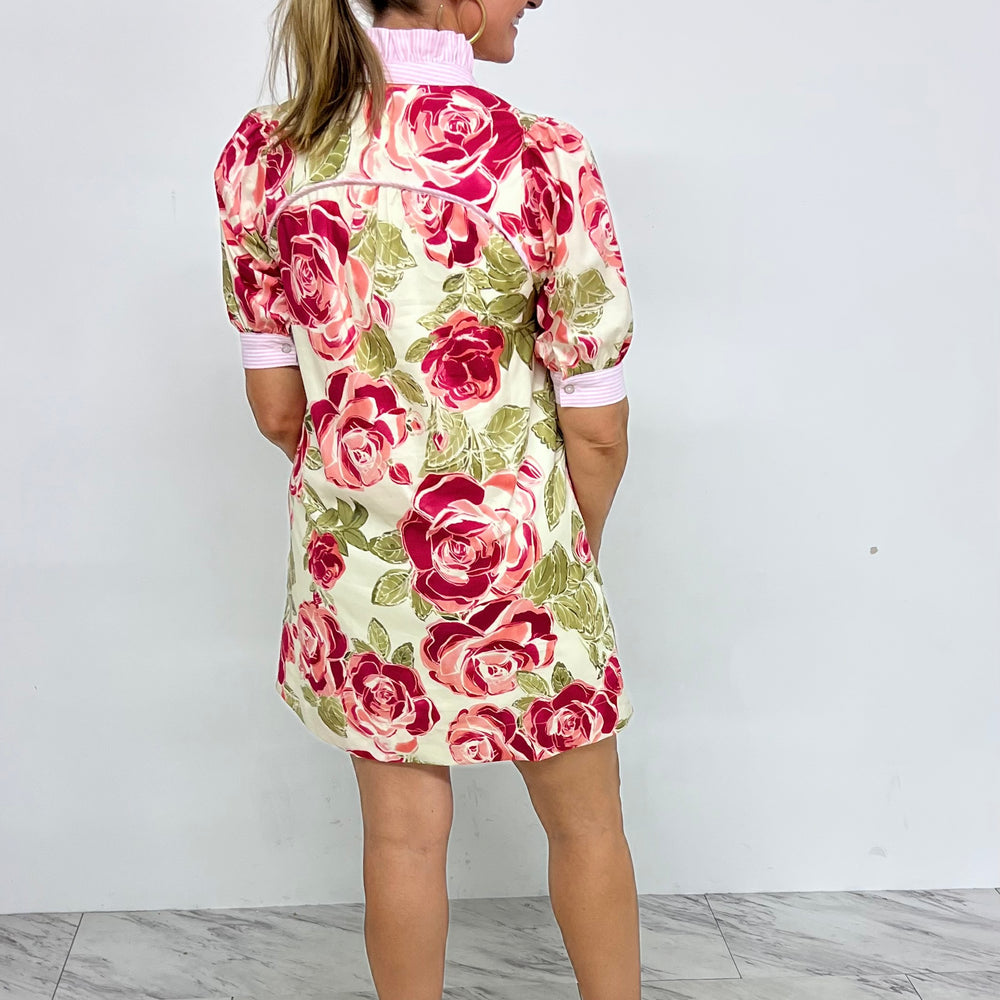 
                  
                    Vera Flower + Stripe Dress
                  
                