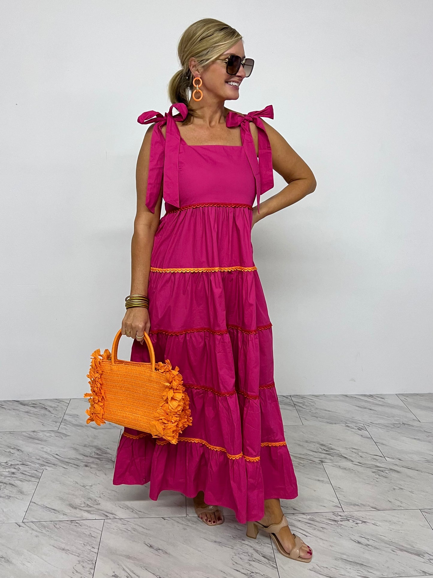 Pierce Pink Tiered Maxi Dress - FINAL SALE