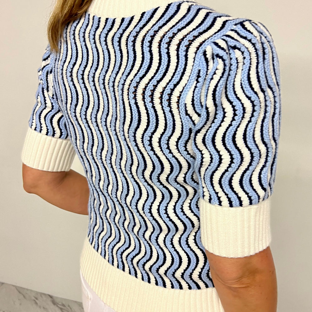 
                  
                    Blue Wave Short Sleeve Sweater
                  
                