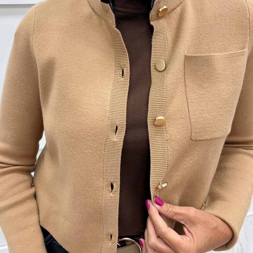 
                  
                    Dakota Denim Trim Cardigan
                  
                