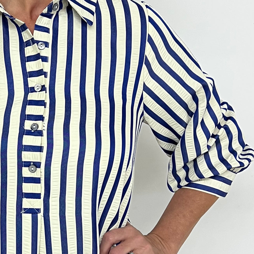 Parker Stripe Dress (Blue)