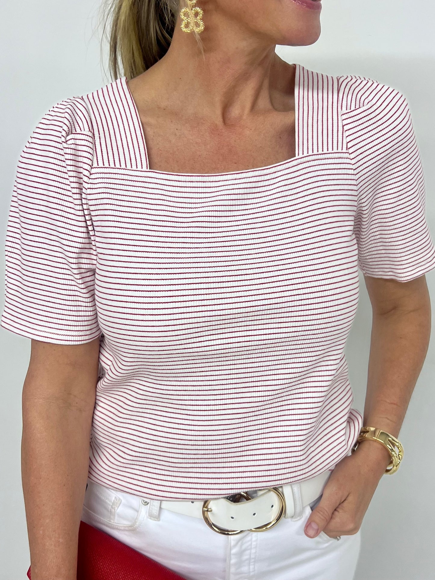 Summer Stripe Top (Red)