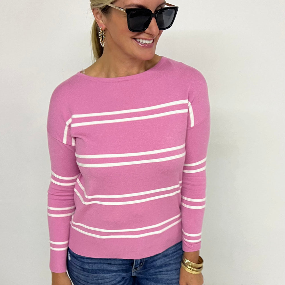 
                  
                    Perrin Stripe Pink Sweater
                  
                